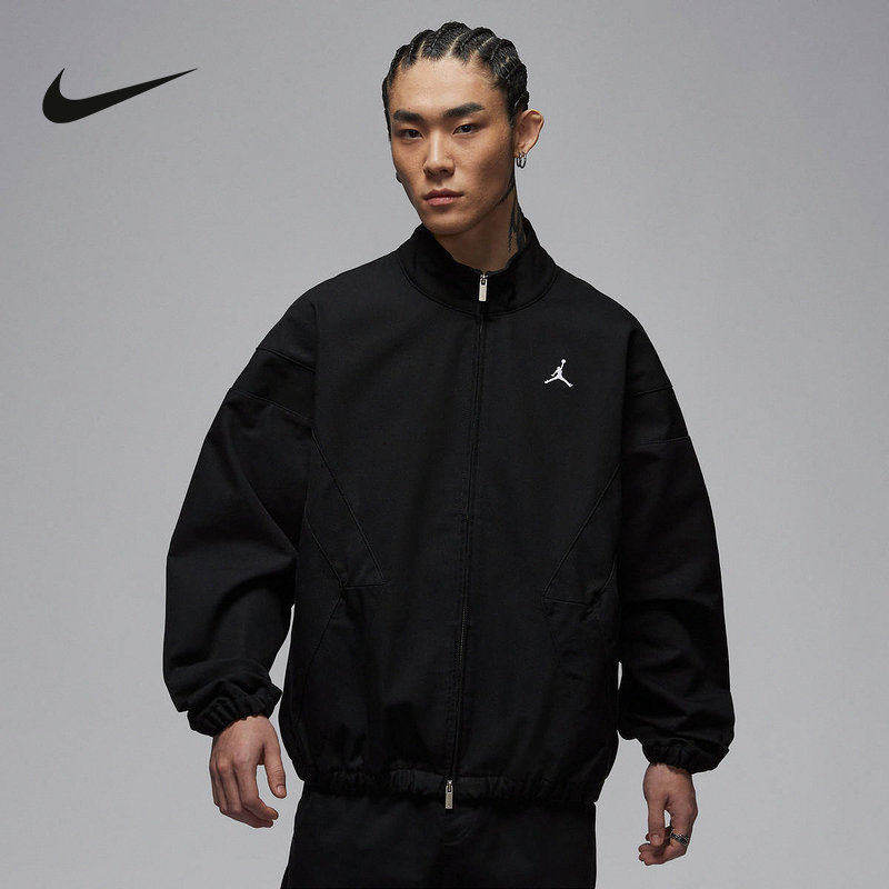 Nike耐克外套男装2026春季Jordan刺绣印花运动立领夹克IF1823-010