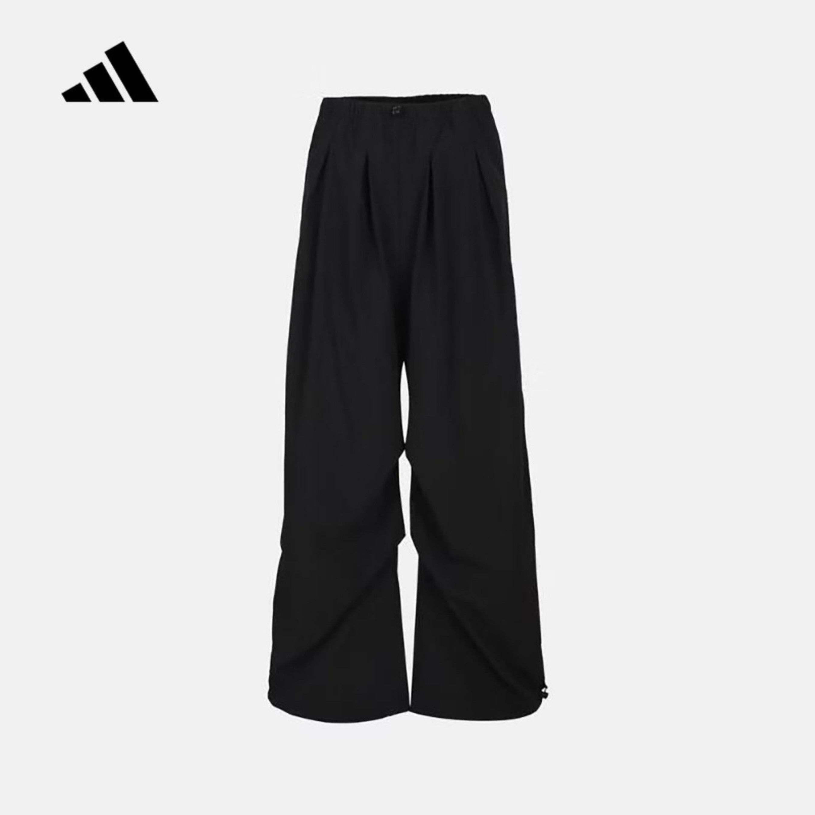 adidas阿迪达斯女裤伞兵裤收口宽松休闲阔腿运动裤KT0434 KU7997