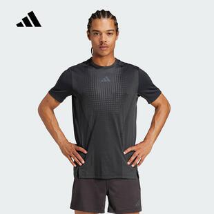 adidas阿迪达斯短袖男2025夏速干凉感透气运动健身圆领T恤JI8196