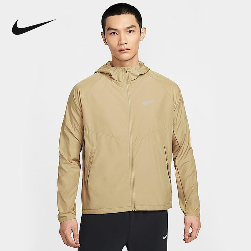NIKE耐克外套男25夏季新款反光跑步运动服连帽防晒夹克DD4747-297