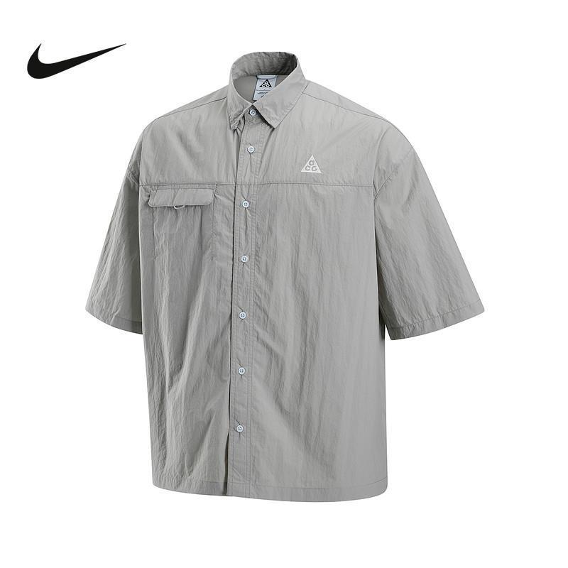 nike耐克短袖男25夏季新款ACG户外运动透气翻领衬衫T恤HJ2884-009图片