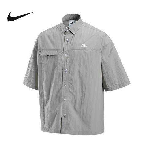 nike耐克短袖男25夏季新款ACG户外运动透气翻领衬衫T恤HJ2884-009