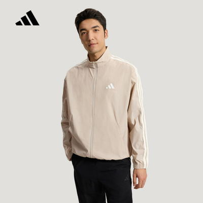adidas阿迪达斯运动外套男2026夏梭织立领休闲夹克KR2520 KR2521