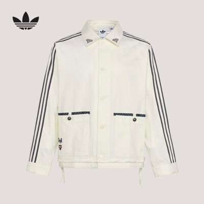 阿迪达斯三叶草外套男装2026春季翻领潮流工装夹克KW5673 KW5674