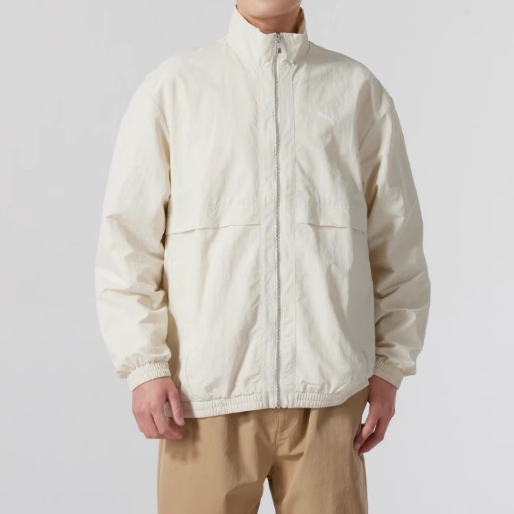 PUMA彪马2025春季男子防风跑步运动服休闲上衣梭织外套 631784-87