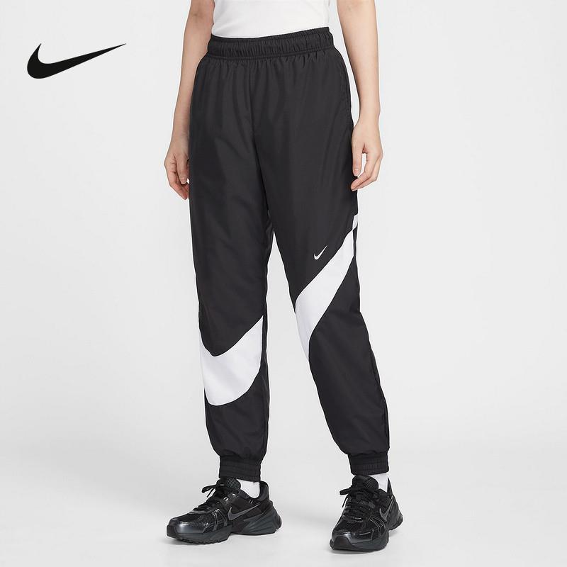 Nike耐克女裤25夏新款宽松收口运动裤休闲大勾梭织长裤HM8977-010