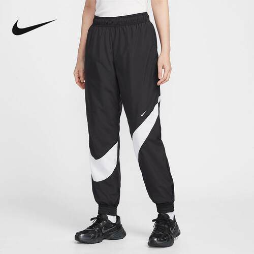 Nike耐克女裤25夏新款宽松收口运动裤休闲大勾梭织长裤HM8977-010