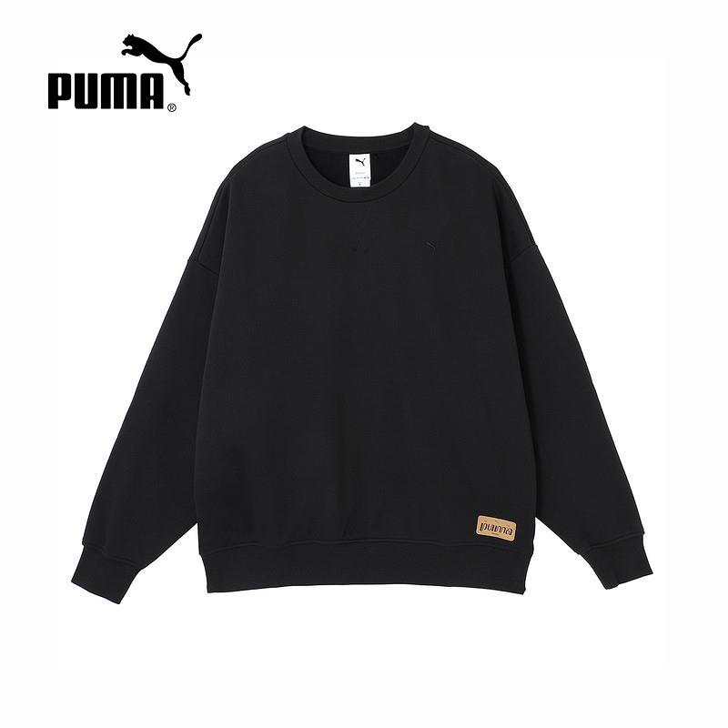 PUMA彪马运动卫衣男24冬季新款舒适休闲运动针织套头衫629604-01