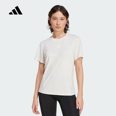 adidas阿迪达斯短袖女25夏季速干凉感透气运动健身圆领T恤JZ6282