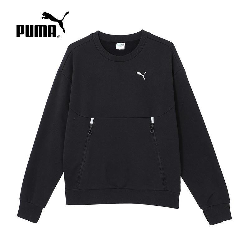 PUMA彪马卫衣男子2024冬季新款宽松休闲运动针织套头衫 629736-01