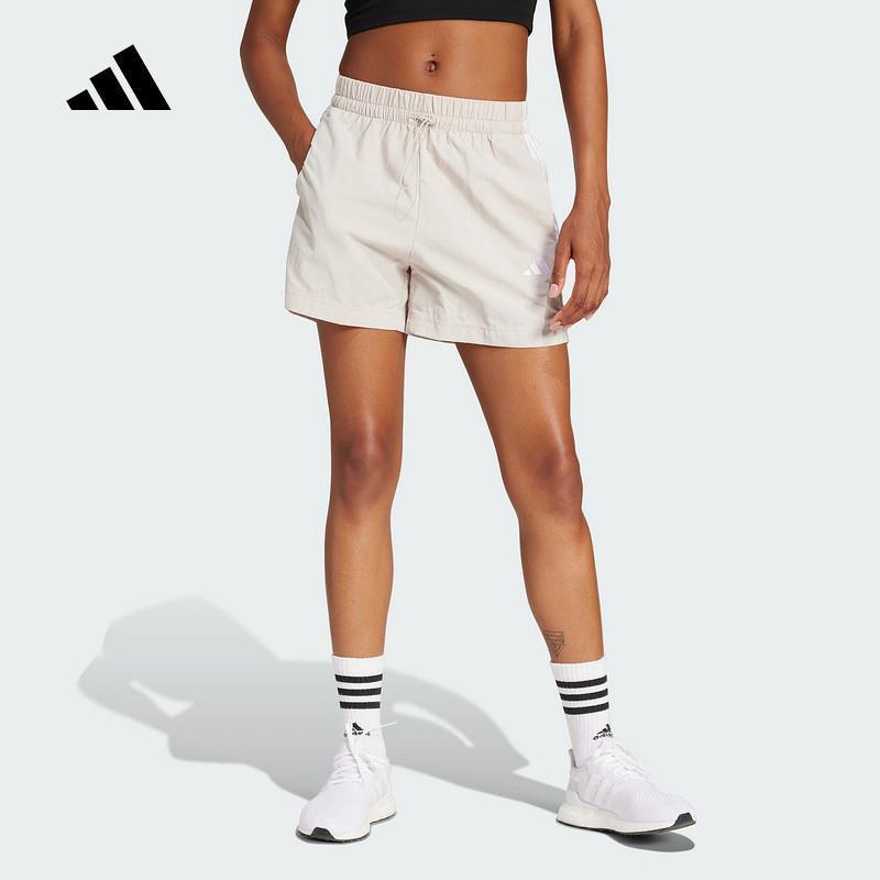 adidas阿迪达斯女裤2025夏季新款休闲舒适运动梭织速干短裤JC8165