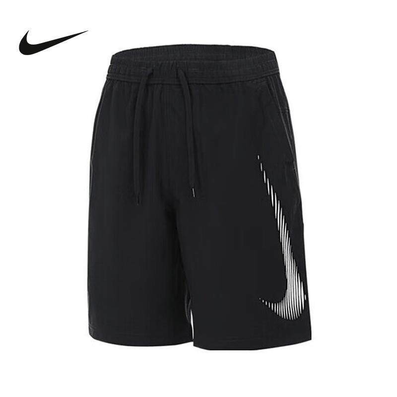 nike耐克短裤男2025夏新款跑步运动透气大勾梭织五分裤HJ4046-010
