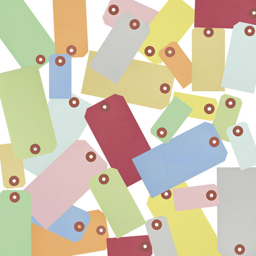 日系彩色加固圈吊牌标签