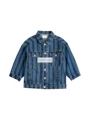 Bc Dark Blue Vertical Striped Denim Shirt