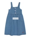 Wyn Blue Denim Suspender Dress