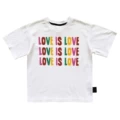 Lmh White Color Love Short Sleeve T-Shirt