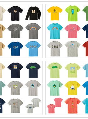 MO24春夏欧美儿童卡通小熊速干短袖T恤男女宝宝纯棉糖果色打底衫