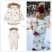 20AW瑞典儿童秋冬kuling樱桃防水棉衣棉服外套男女宝宝连体滑雪服