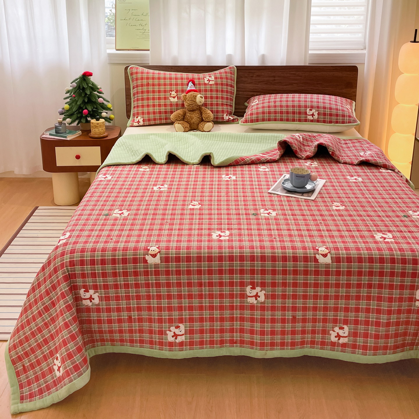 秋冬多功能全棉磨毛加绒夹棉床单