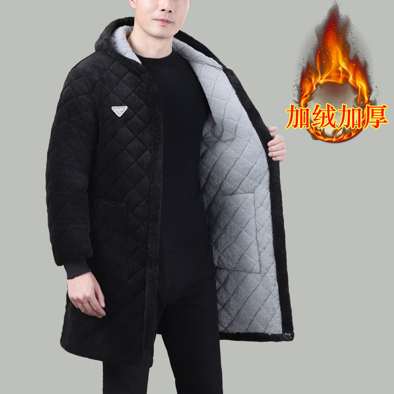 男士新款加绒加厚连帽棉服中老年爸爸冬季保暖防寒外套耐脏工作服,男装,中老年上装,淘宝优惠券,粉丝福利购,淘宝优惠卷