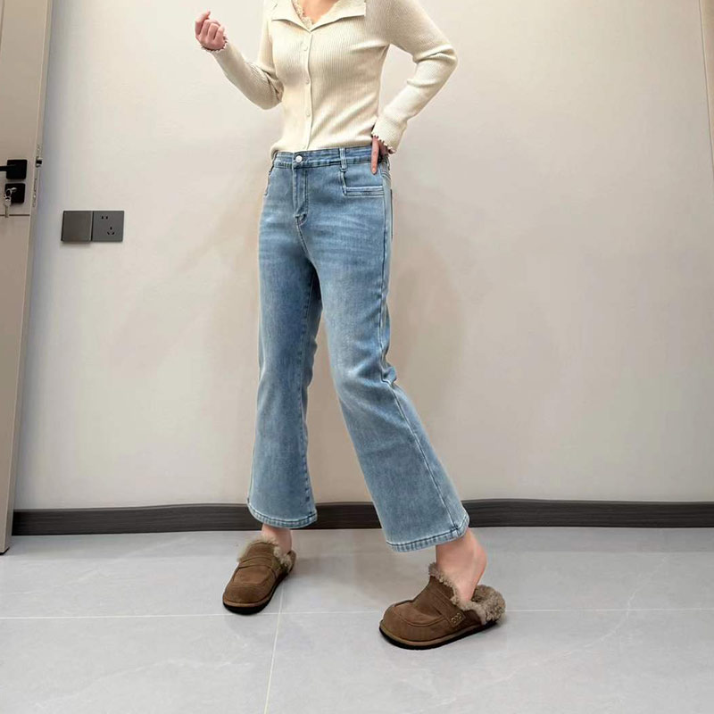 大码女装净版直筒九分裤