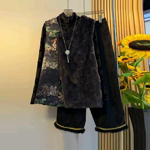 高领暗花长袖小衫AB版马甲小衫