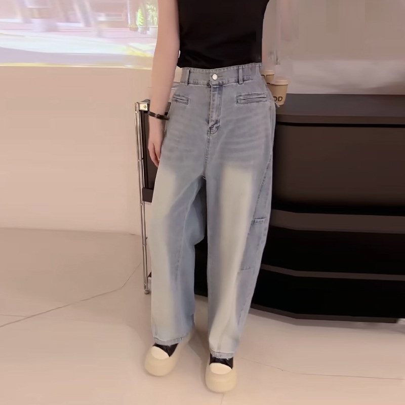加大码女装过度色牛仔长裤加肥大码女装欧洲站时尚百搭显瘦哈伦裤,女装/女士精品,大码裤装,淘宝优惠券,粉丝福利购,淘宝优惠卷