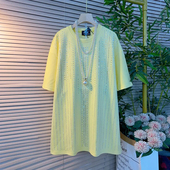 女装 圆领短袖 亮钻T恤衫 加大码 韩版 宽松遮肚子胖妹妹百搭休闲上衣