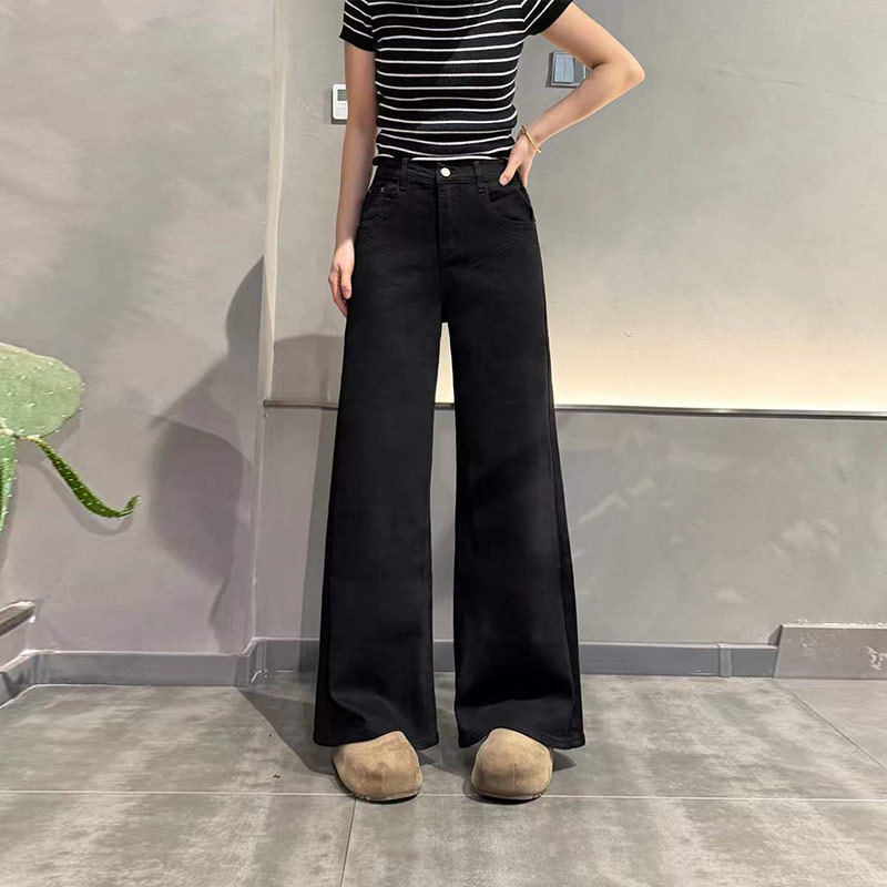 大码女装净版阔腿牛仔长裤胖妹妹欧洲站宽松百搭遮胯显瘦休闲裤子,女装/女士精品,大码裤装,淘宝优惠券,粉丝福利购,淘宝优惠卷