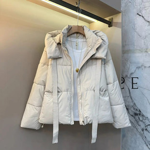 款 胖妹妹加肥连帽长袖 冬季 女装 简约显瘦百搭保暖上衣 棉服外套大码