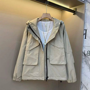 2025秋冬款 女装 纯色休闲上衣 棉服外套加肥大码 胖妹妹连帽双兜长袖