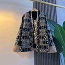 款 胖MM加肥拼色袖 复古风秋季 女装 上衣 口格子花朵国风外套加肥大码