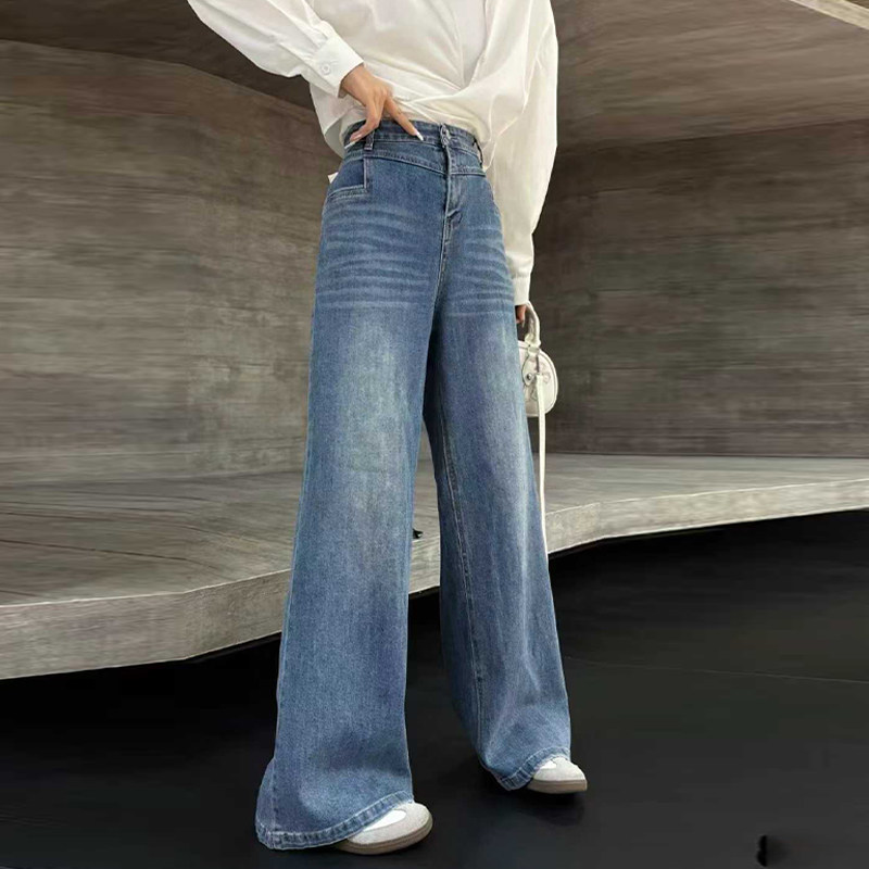 大码女装阔腿牛仔长裤宽松遮胯胖妹妹欧洲站时尚减龄百搭休闲裤子,女装/女士精品,大码裤装,淘宝优惠券,粉丝福利购,淘宝优惠卷
