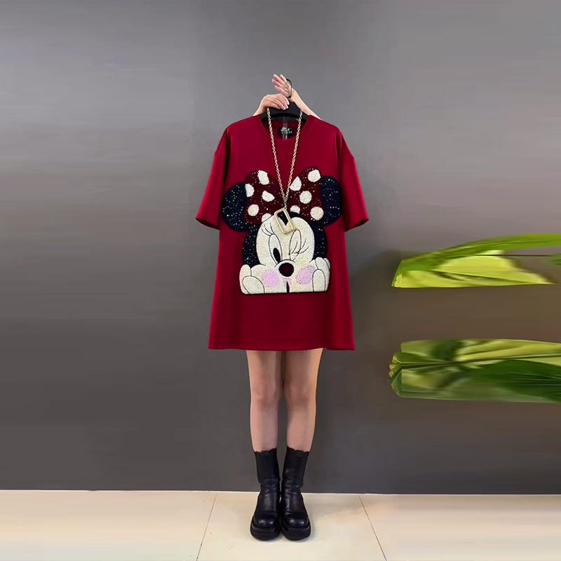 胖MM显瘦卡通图案短袖T恤衫加肥大码女装韩版减龄学院风百搭上衣,女装/女士精品,大码内搭,淘宝优惠券,粉丝福利购,淘宝优惠卷