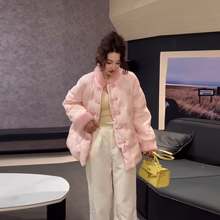 款 胖MM加肥立领长袖 冬季 女装 甜美洋气复古风保暖上衣 棉服外套大码