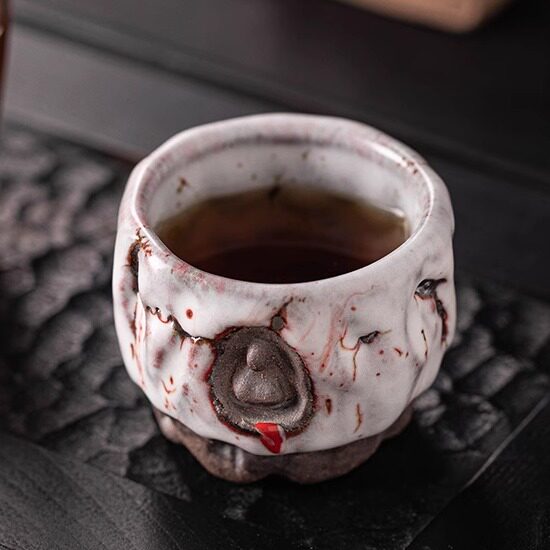 手工陶瓷主人杯柴烧个人杯冰裂开片单杯家用茶具功夫茶道个人茶盏