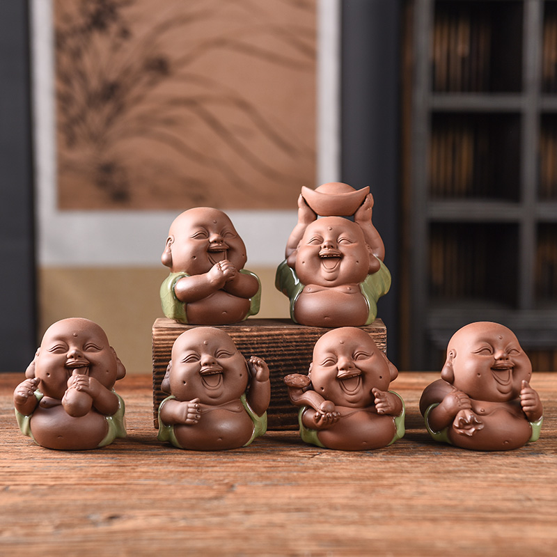 笑佛精品可养弥勒隔断茶宠摆件