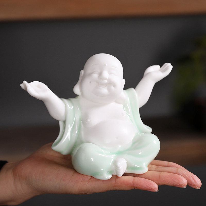 插香线香弥勒佛创意陶瓷可爱招财可养风水高档个性笑佛车载保平安,餐饮具,茶宠摆件,淘宝优惠券,粉丝福利购,淘宝优惠卷
