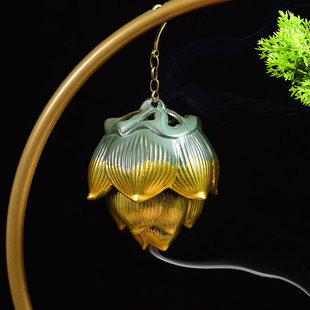 陶瓷禅意倒流香炉檀香镂空悬空香囊球吊球香球挂件挂饰沉香香薰炉