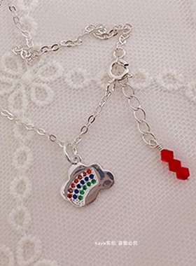 生日礼物儿童定制锁骨链925银