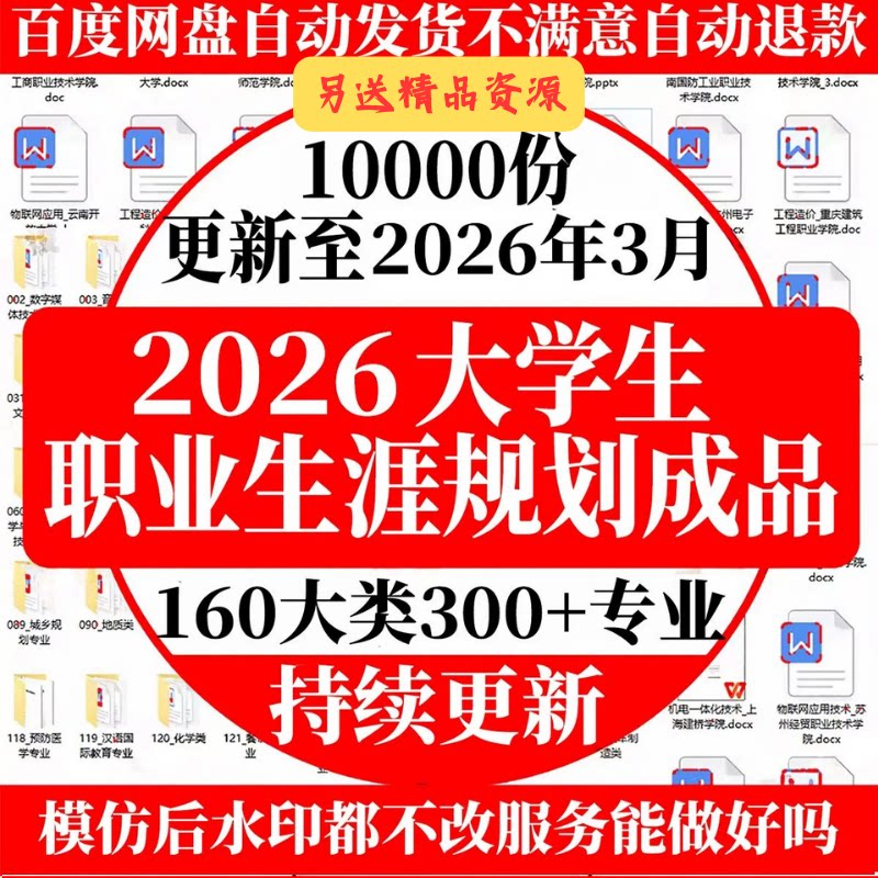 2026新款大学生职业生涯规划书人物访谈学业规划wordppt范文素材