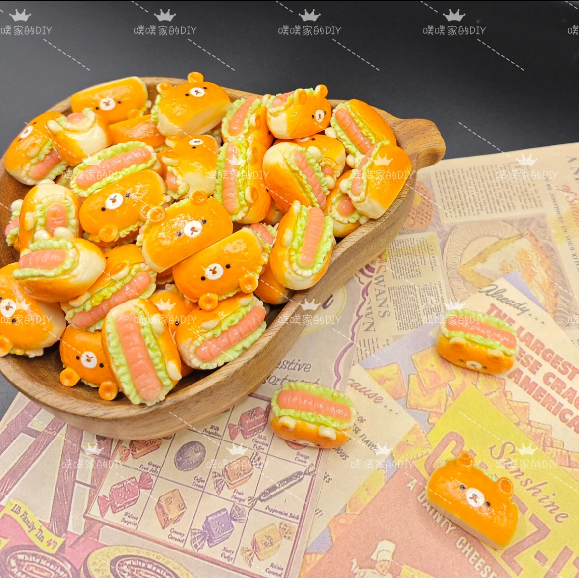 thumbnail for In October, various customized food toys collection cartoon simulation resin accessories food toys miniature matching are inedible
