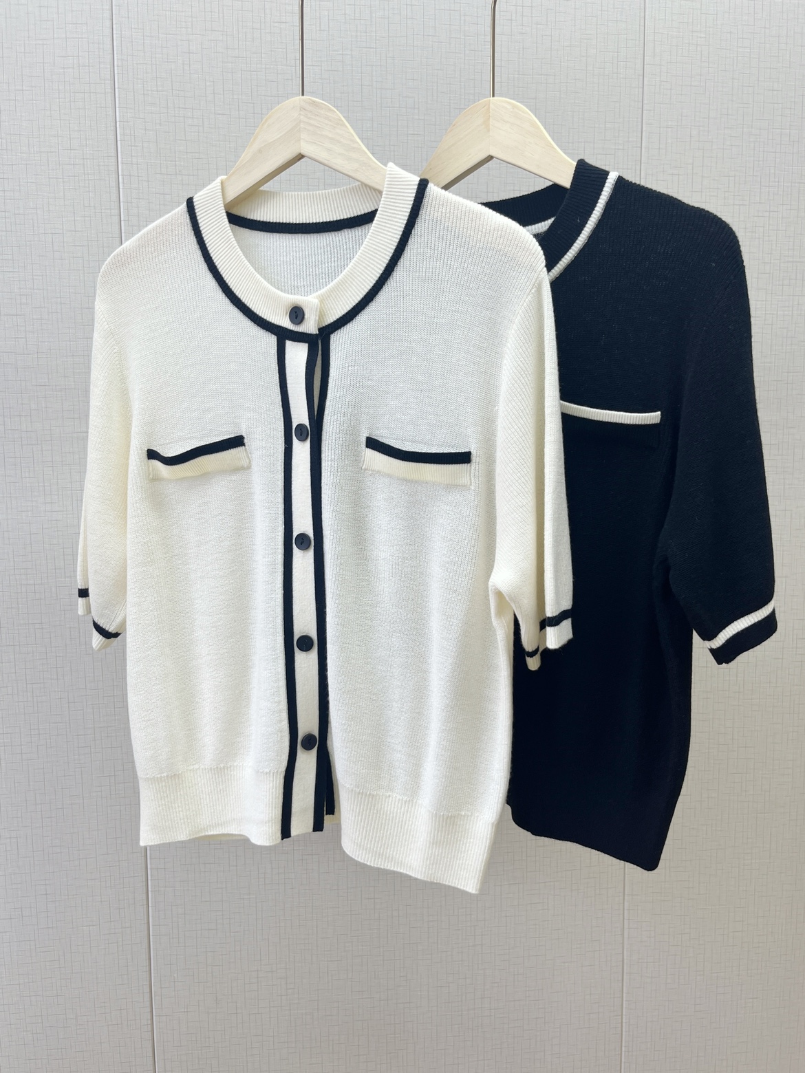 春秋小香风羊毛衫开衫五分袖圆领内搭百搭通勤女装显瘦遮肉针织衫