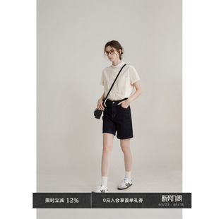 衬衫 两色小领翻领口袋字母标折袖 上衣 Chic春夏100精棉衬衫 Veega