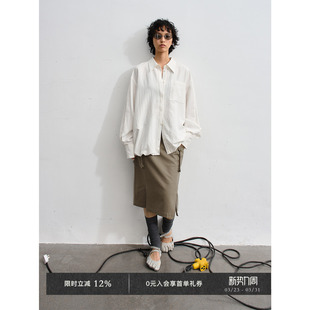 衬衫 Veega Chic休闲花苞兜摆设计基础长袖