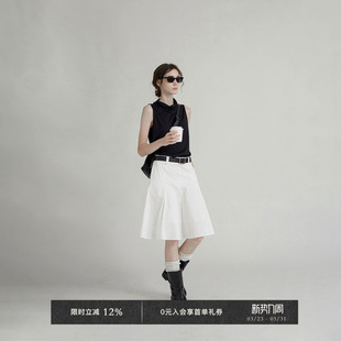 上衣背心小衫 春夏100精棉加捻通勤工艺小高领无袖 Chic Veega