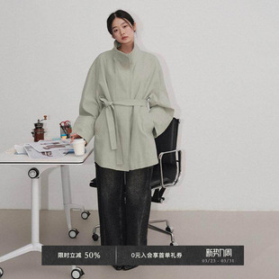 5折 口双门襟中长款 Veega 设计感袖 风衣 Chic