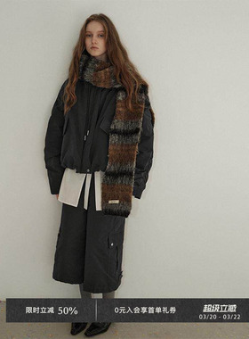 【5折】Veega Chic花苞型抽褶弧形袖子短款夹克棉服