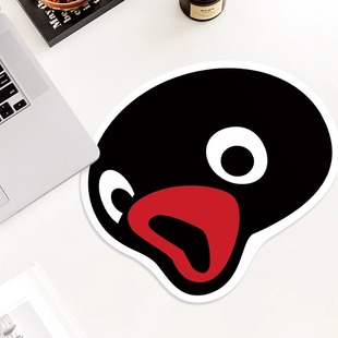 可爱pingu企鹅异形小号鼠标垫子办公桌面垫电脑键盘滑鼠垫高颜值