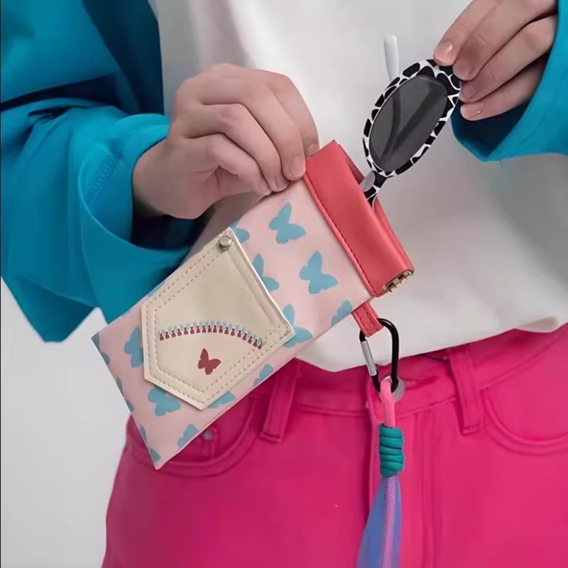 可爱多巴胺穿搭墨镜太阳镜收纳包